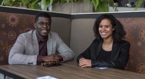 Gebeya Team - Amadou Daffe, CEO and Co-founder (l) and Becky Tsadik, Dir...