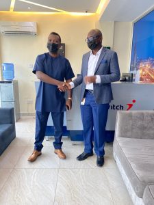 L-R: Victor Akoma-Phillips, Chief Operating Officer at Interstellar, Ernest Mbenkum, Founder and CEO at Interstellar and Akeem Lawal, Divisional Chief Executive Officer for Transaction Switching and Payment Processing at Interswitch during the signing ceremony at Interswitch head office in Lagos, recently.